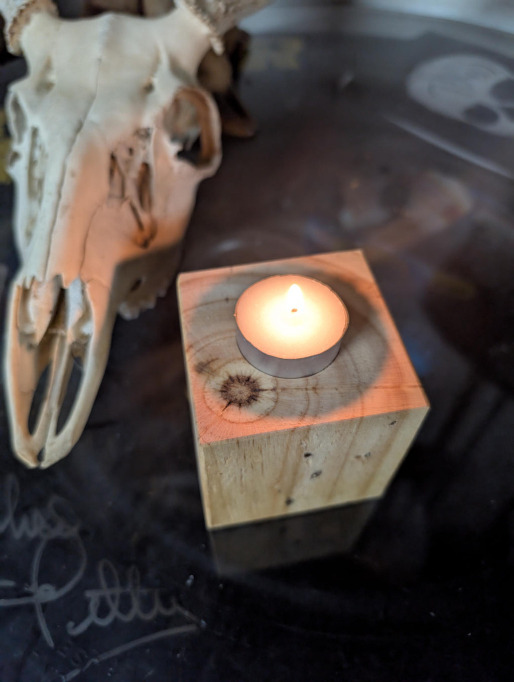 Rustic Hand Crafted Tea light Candle Holder