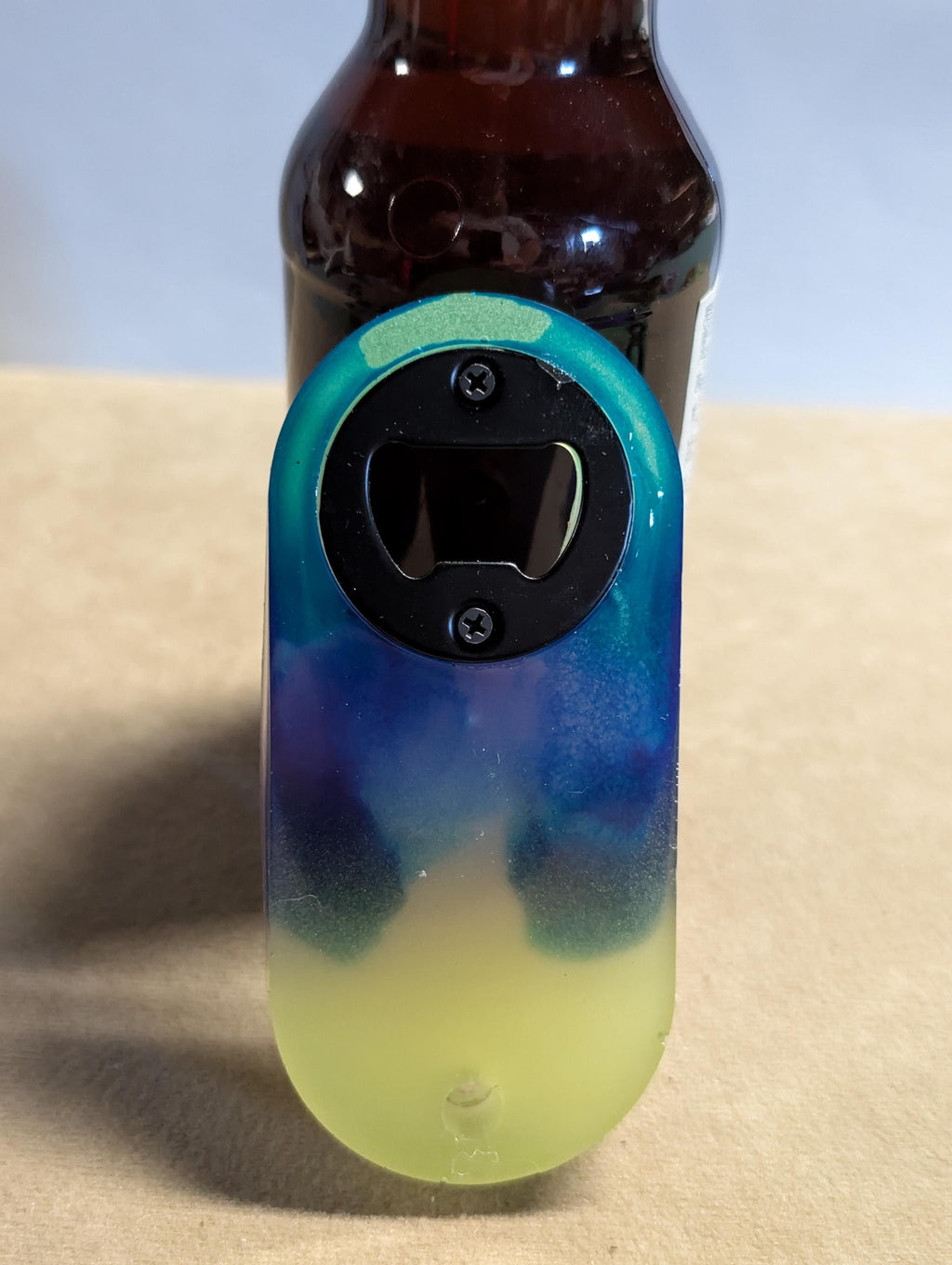 Oval Shaped Handcrafted Resin Bottle Opener: USA Made, Magnetic Option