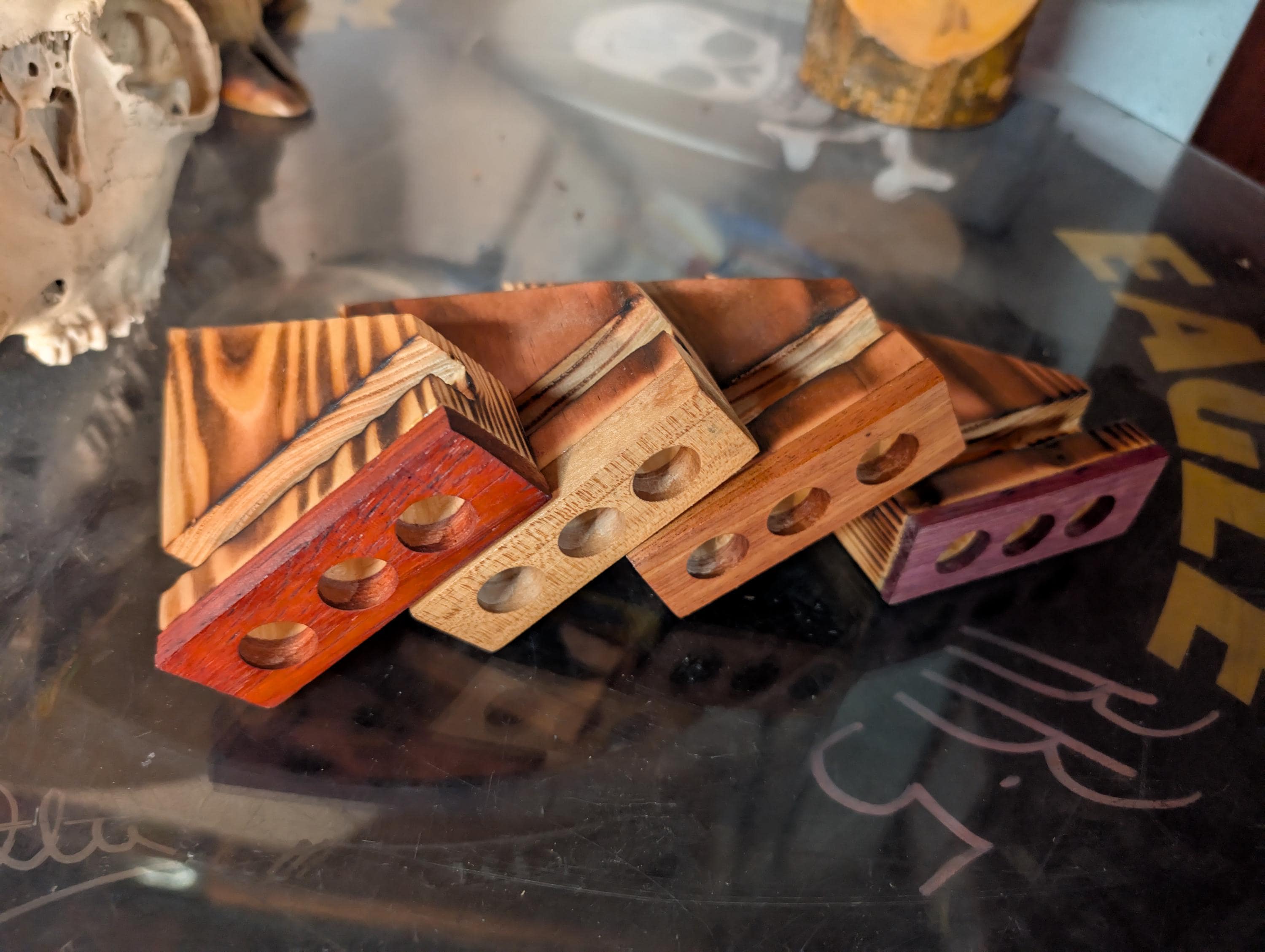 Hand Crafted cell phone holder and speaker amplifier