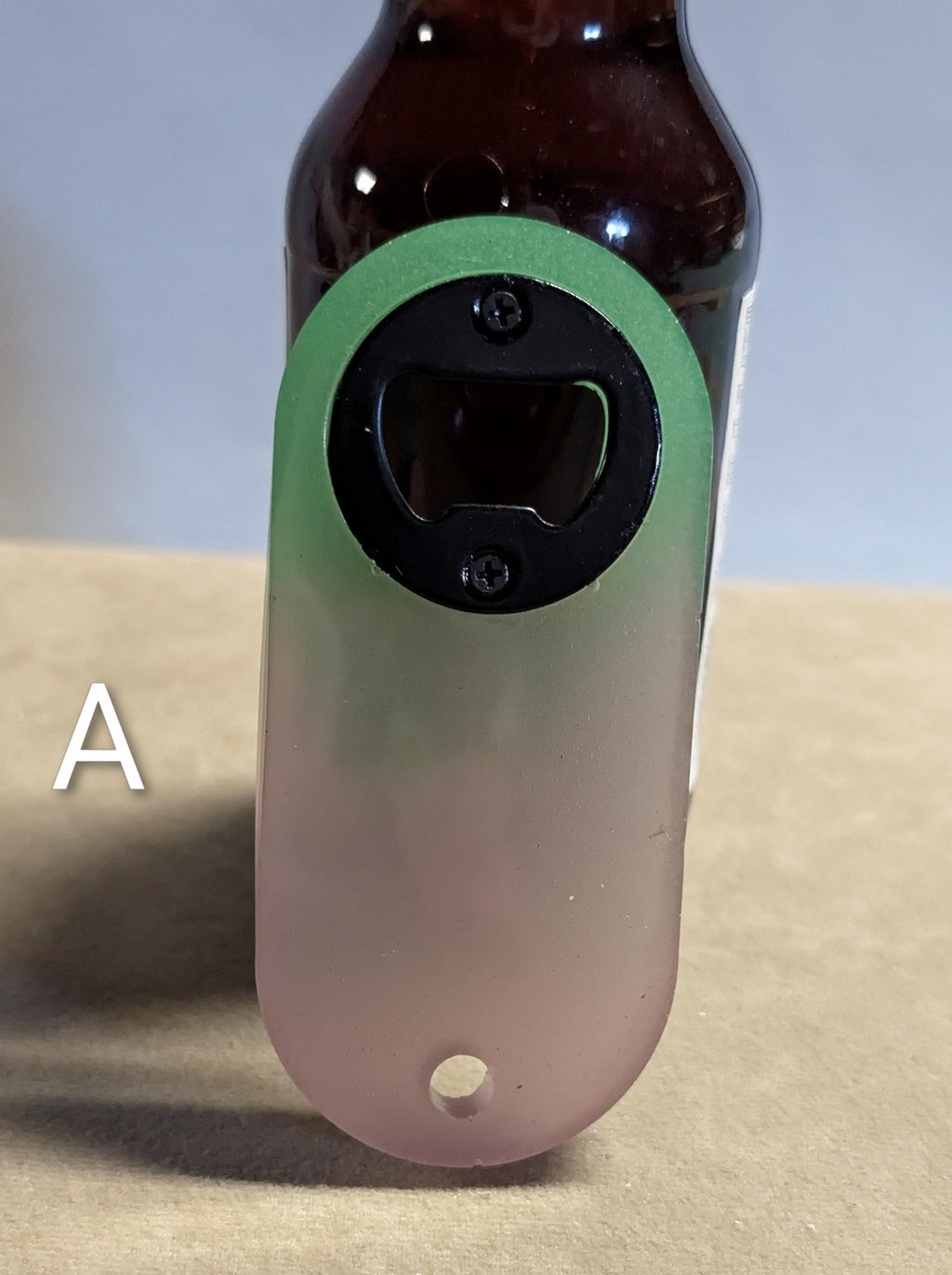 Oval Shaped Handcrafted Resin Bottle Opener: USA Made, Magnetic Option