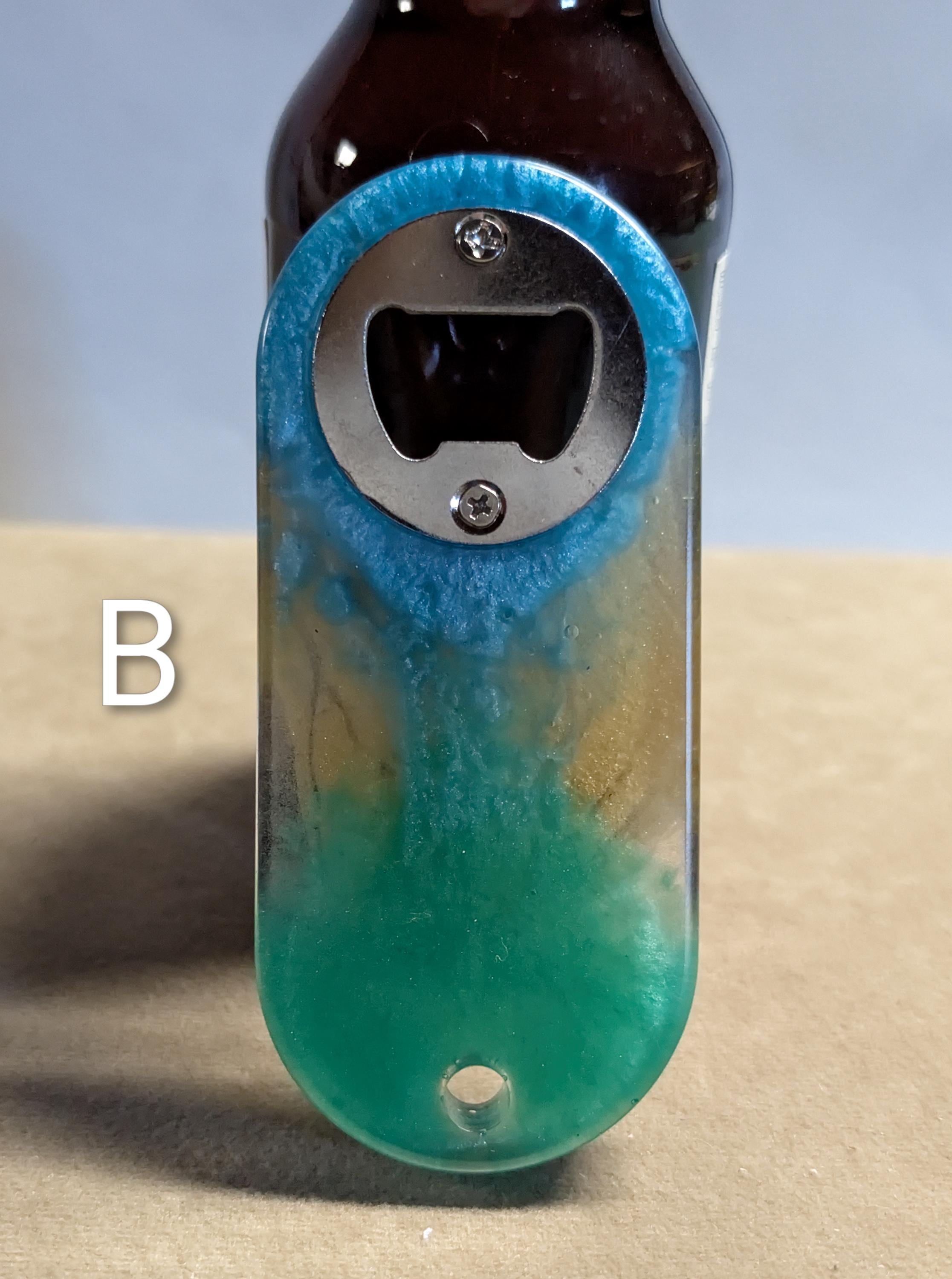 Oval Shaped Handcrafted Resin Bottle Opener: USA Made, Magnetic Option