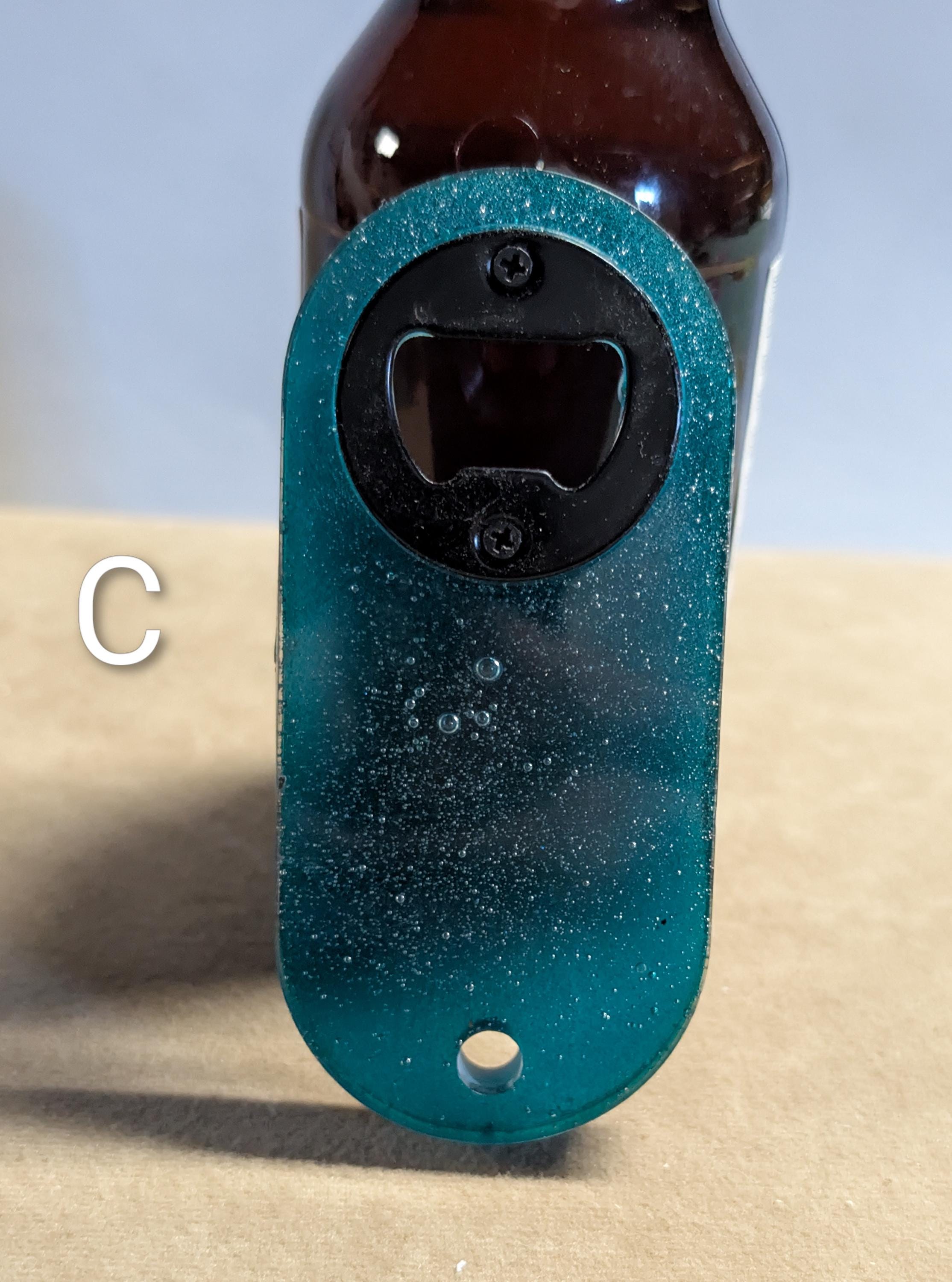 Oval Shaped Handcrafted Resin Bottle Opener: USA Made, Magnetic Option
