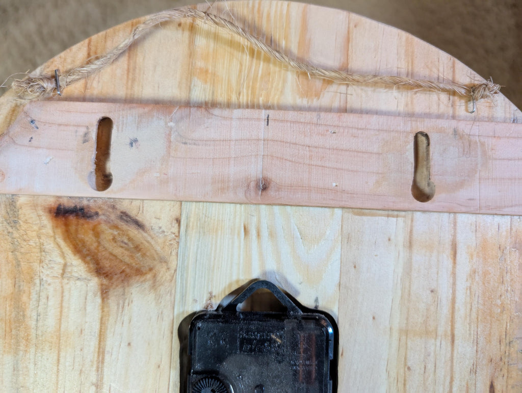hand crafted rustic/modern clock wood and resin combo