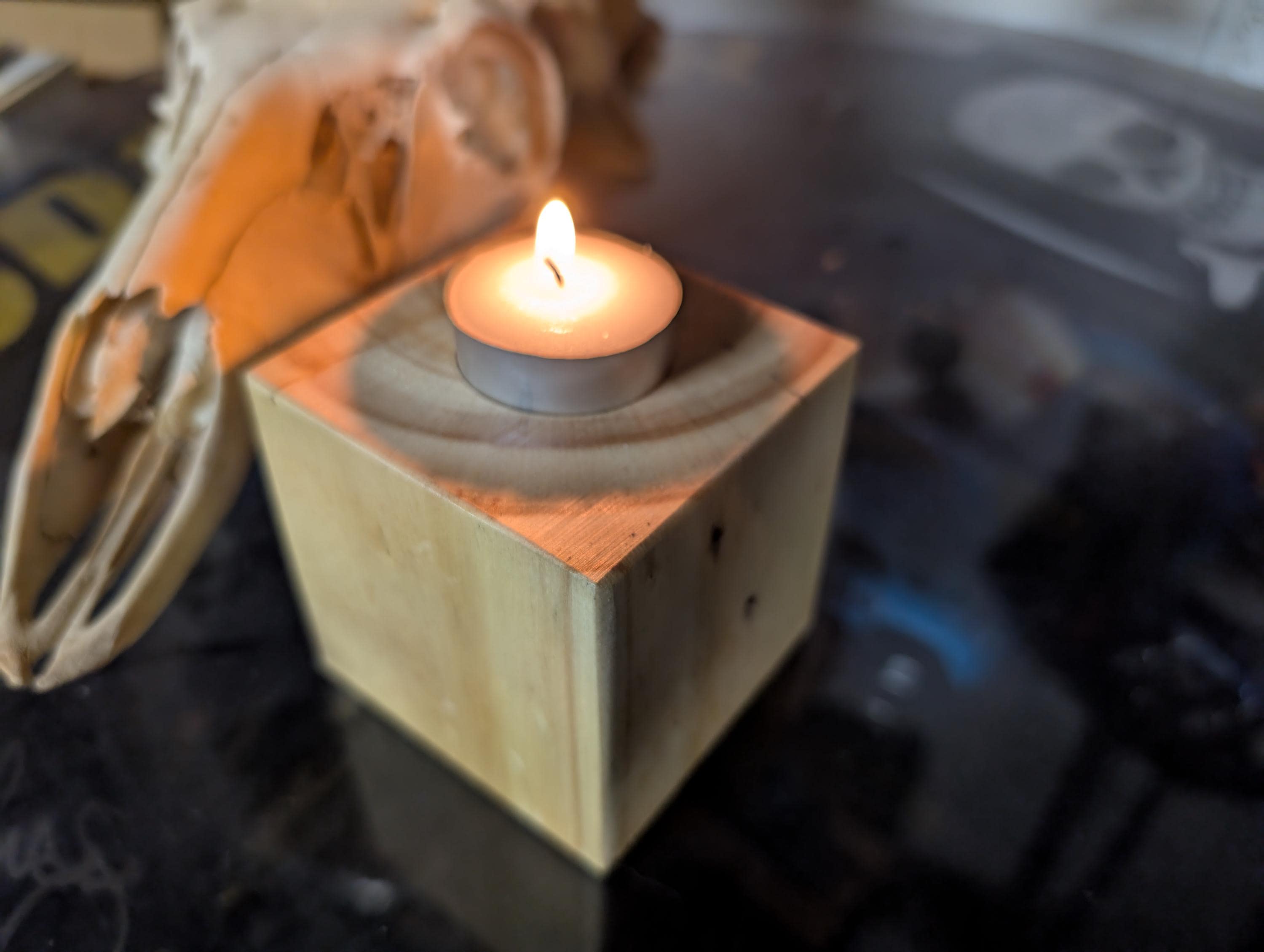 Rustic Hand Crafted Tea light Candle Holder